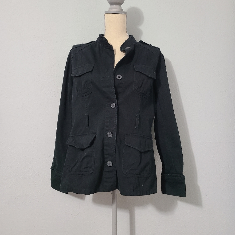 Converse One Star Black Button Up Jacket Size‎ Large